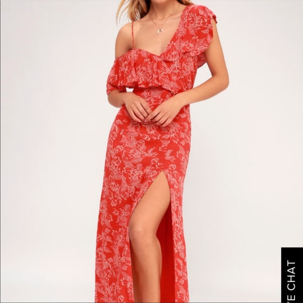 Amuse society red asymmetrical Dress